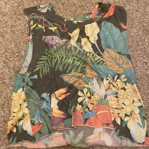 Wildfox Jungle Party Tropical Tank Top